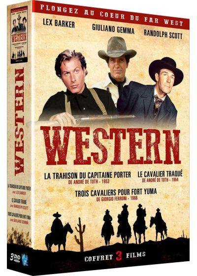 Western - Coffret n° 4 : La Trahison du capitaine Porter + Le Cavalier traqué + Trois cavaliers pour fort Yuma - DVD
