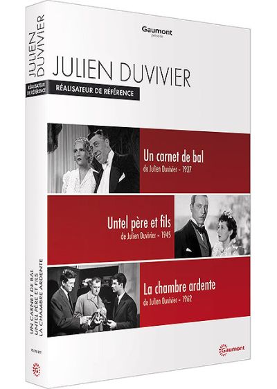 Julien Duvivier, réalisateur de référence : Un carnet de bal + Untel père et fils + La chambre ardente - DVD