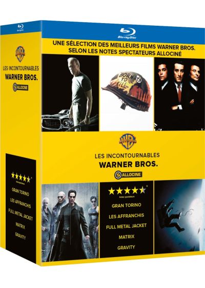 Allociné - Top 5 des films Warner : Full Metal Jacket + Gravity + Gran Torino + Les affranchis + Matrix (Pack) - Blu-ray