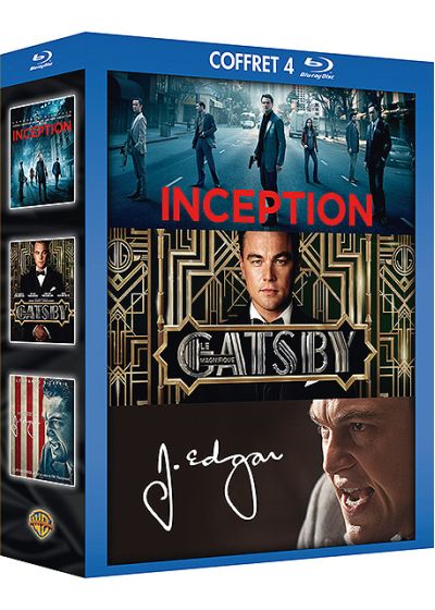 Coffret Leonardo DiCaprio : Inception + Gatsby le magnifique + J. Edgar