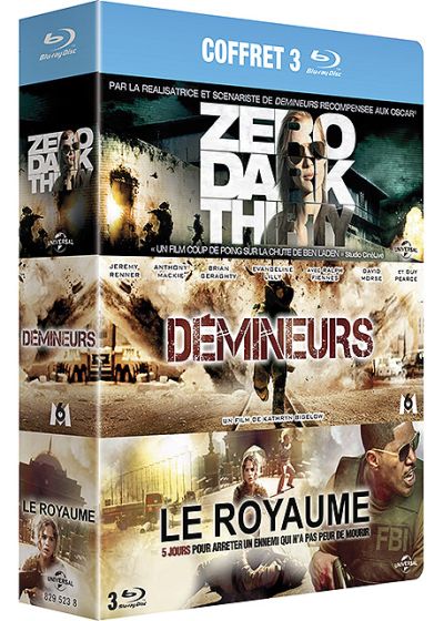 Coffret 3 films - Zero Dark Thirty + Démineurs + Le Royaume (Pack) - Blu-ray