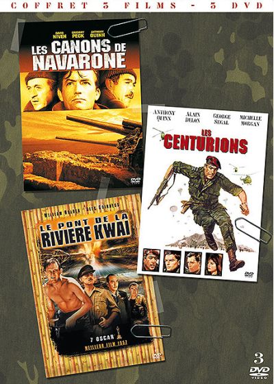 Coffret Guerre Classique - Les canons de Navarone + Les centurions + Le pont de la rivière Kwai - DVD