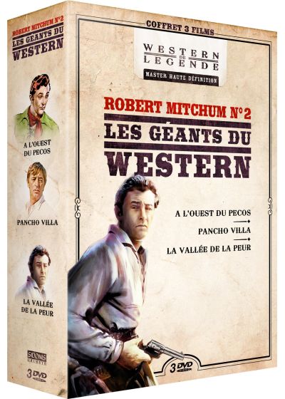 Robert Mitchum N°2 - Les Géants du Western : À l'ouest du Pecos + Pancho villa + La Vallée de la peur (Pack) - DVD