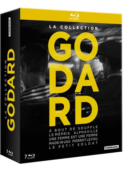La Collection Godard : À bout de souffle + Le Mépris + Alphaville + Une Femme est une femme + Made in USA + Pierrot le Fou + Le Petit Soldat (DVD + Livre) - Blu-ray