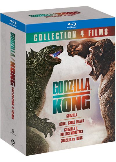 MonsterVerse (Godzilla/Kong) - Collection 4 films : Godzilla + Godzilla : Roi des monstres + Kong : Skull Island + Godzilla vs Kong (Pack) - Blu-ray
