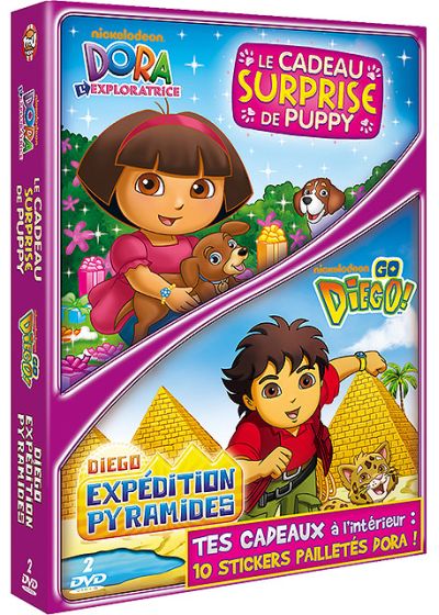 Dora l'exploratrice - Le cadeau surprise de Puppy + Go Diego! - Diego expédition pyramides (Pack) - DVD