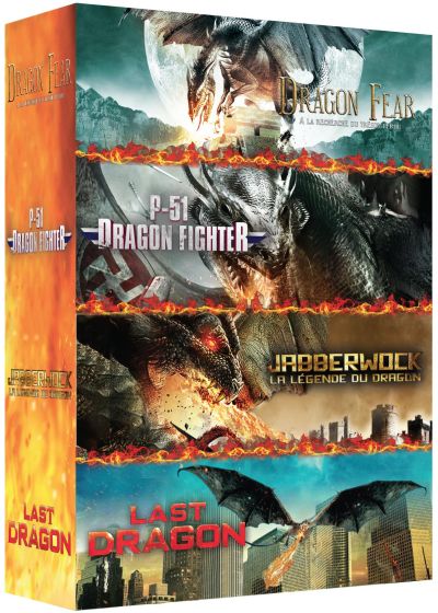 Dragons : P-51 Dragon Fighter + Dragon Fear - A la recherche du trésor perdu + The Last Dragon - L'ultime bataille + Jabberwock - La légende du Dragon (Pack) - DVD