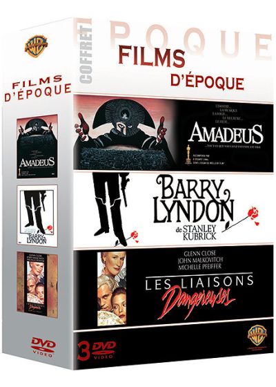 Coffret films d'époque : Amadeus + Barry Lyndon + Les liaisons dangereuses - DVD