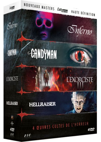 Cult'Horror n° 2 : Inferno + Candyman + L'Exorciste III + Hellraiser : Le pacte (Pack) - DVD