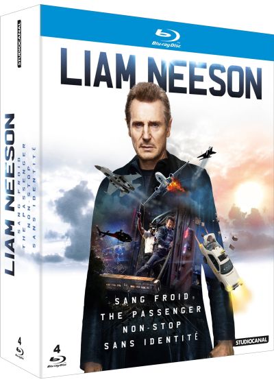 Liam Neeson - Coffret : Sang froid + The Passenger + Non-Stop + Sans identité (Pack) - Blu-ray