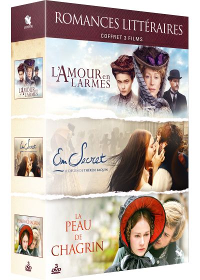 Romances littéraires - Coffret : L'Amour en larmes + En secret : le destin de Thérèse Raquin + La Peau de chagrin (Pack) - DVD