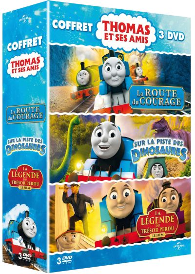 Coffret Thomas et ses amis 3 DVD : La route du courage + Sur la piste des dinosaures + La légende du trésor perdu (Pack) - DVD