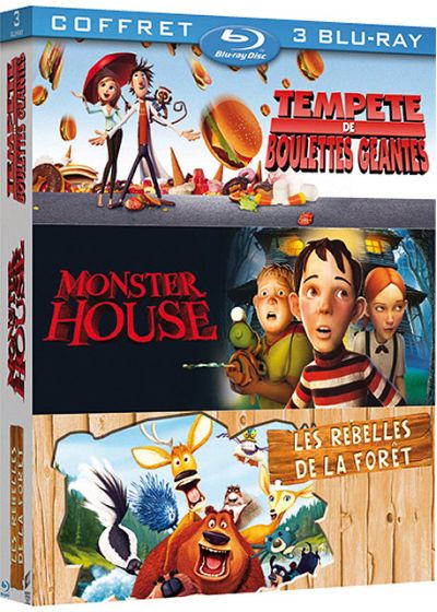 Tempête de boulettes géantes + Monster House + Les rebelles de la forêt (Pack) - Blu-ray