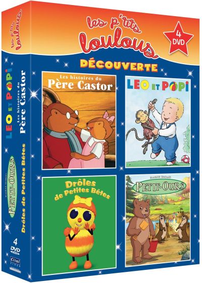 P'tits Loulous Découverte : Léo et Popi + Drôles de petites bêtes + Petit-Ours + Père Castor (Pack) - DVD