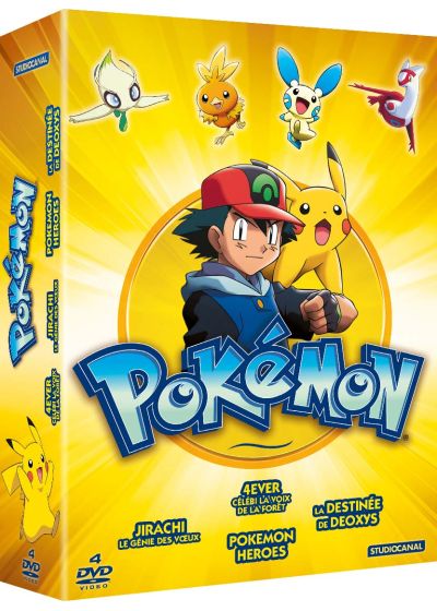 Pokémon - Coffret 4 films : Pokémon 4Ever - Célébi la voix de la forêt + Les Héros Pokémon + Jirachi, le génie des voeux + La destinée de Deoxys (Pack) - DVD