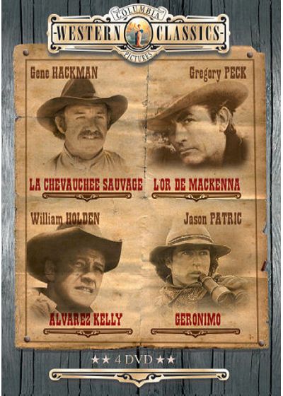 Columbia Western Classics : La chevauchée sauvage + L'or de Mackenna + Alvarez Kelly + Géronimo - DVD