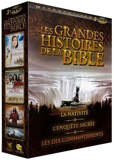 Les Grandes histoires de la Bible - Coffret 3 films : La Nativité + L'enquête sacrée + Les Dix Commandements (Pack) - DVD