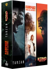 Coffret Action Grands singes - Collection de 3 films - Rampage - Hors de contrôle + Tarzan + Kong (Pack) - DVD