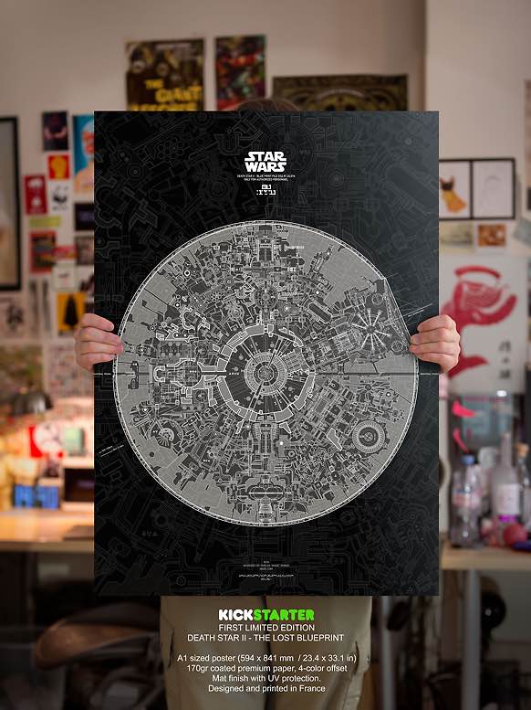 Death Star II - The lost blueprint poster