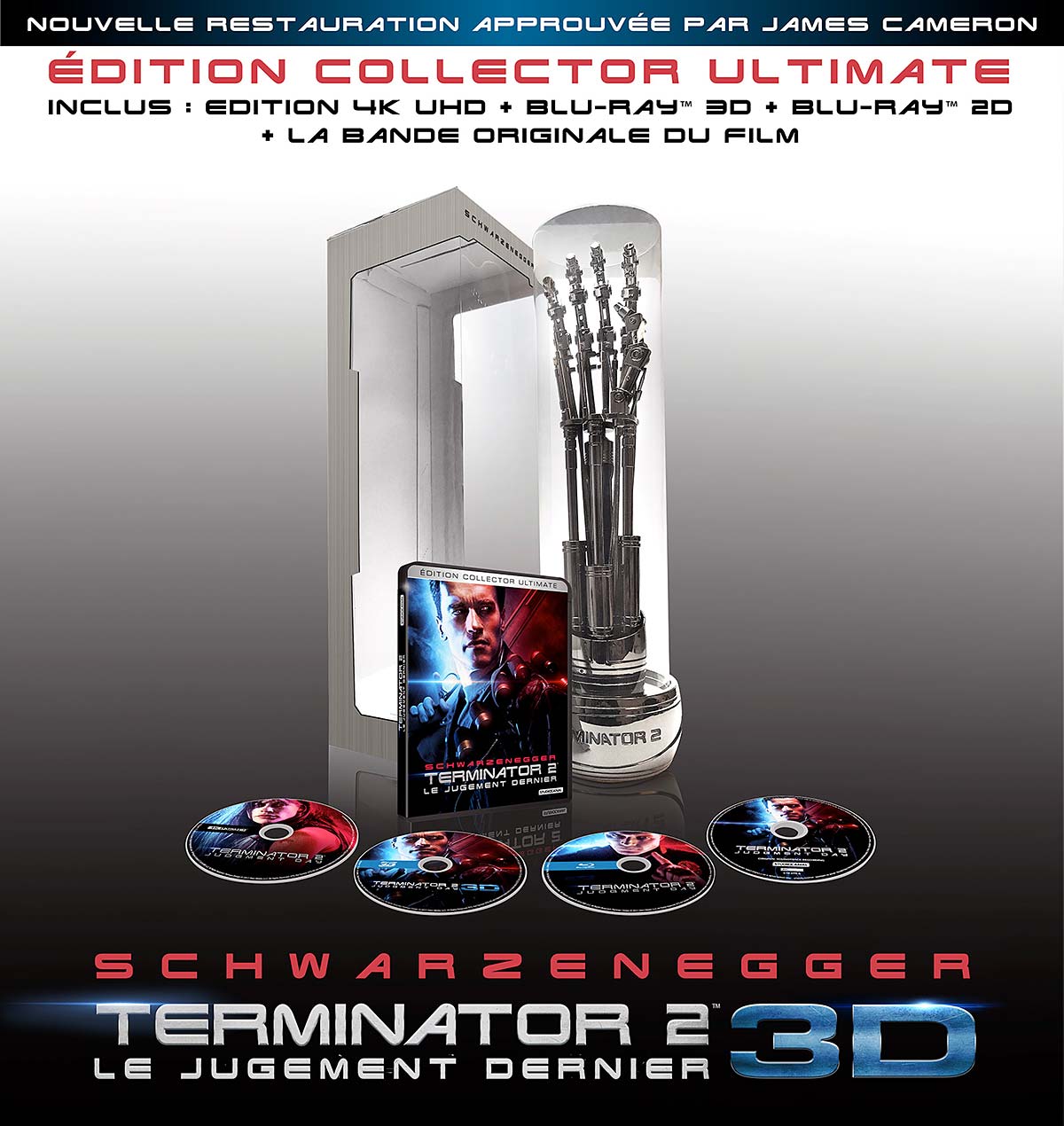 Terminator 2 - Collector Ultimate - 4K Ultra HD + Blu-ray 3D + Blu-ray 2D + Bande originale + Bras endosquelette