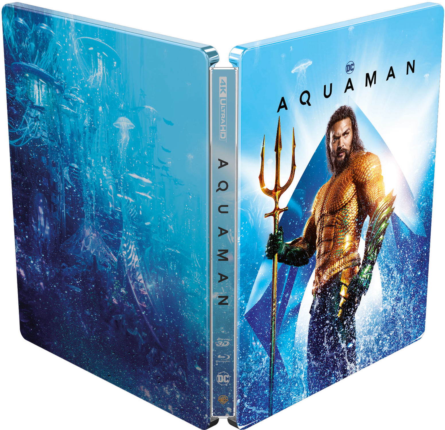 Aquaman - SteelBook 4K Ultra HD + Blu-ray 3D + Blu-ray 2D
