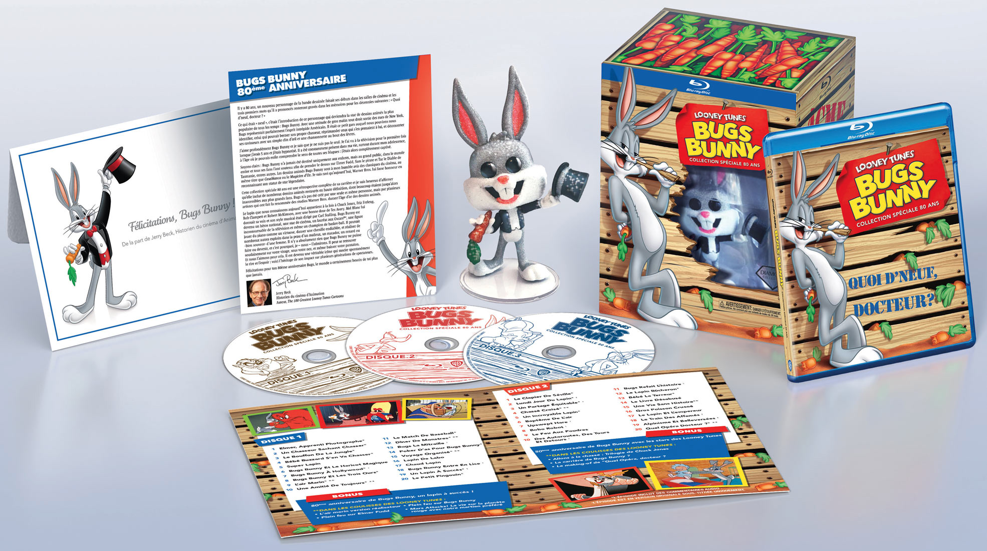 Looney Tunes - Bugs Bunny - Collection spéciale 80 ans - Coffret Blu-ray + Goodies