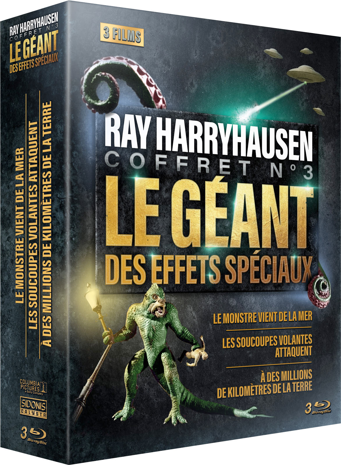 Coffret Ray Harryhausen - Le Géant des effets spéciaux - Le Monstre vient de la mer + Les Soucoupes volantes attaquent + À des millions de kilomètres de la Terre