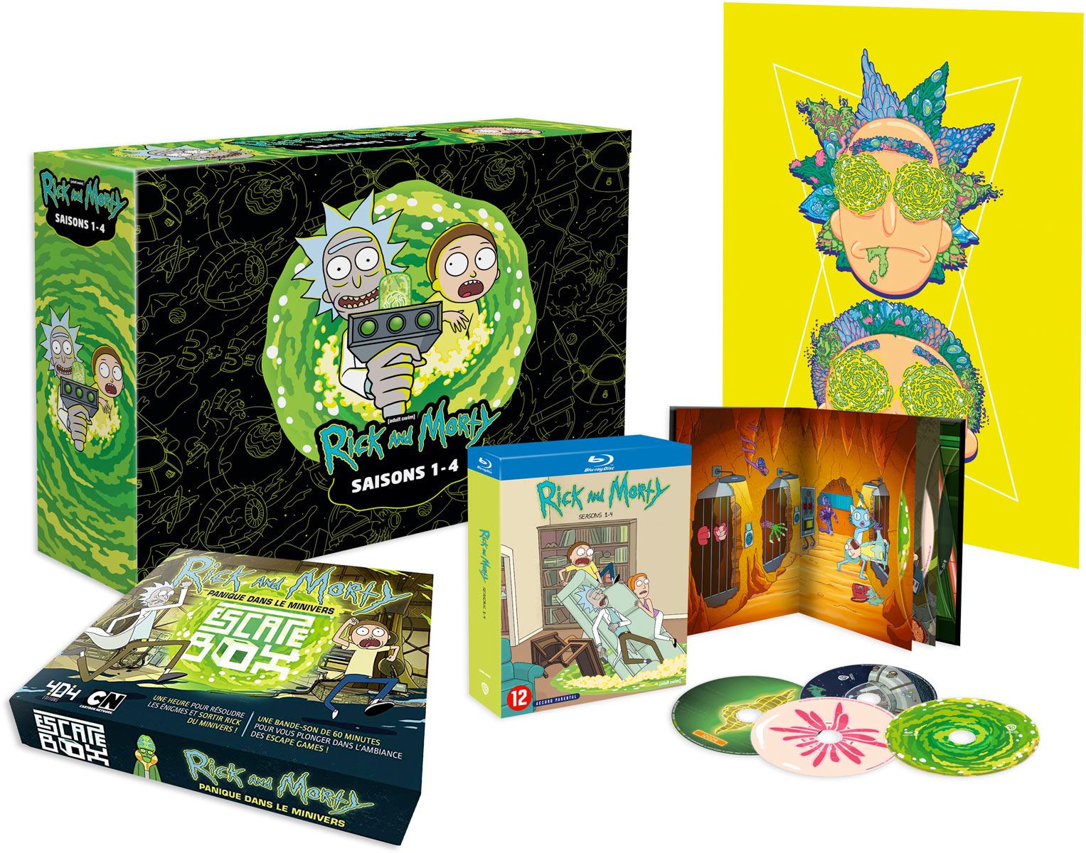 Rick and Morty - Saisons 1 à 4 - Édition Collector Blu-ray + goodies