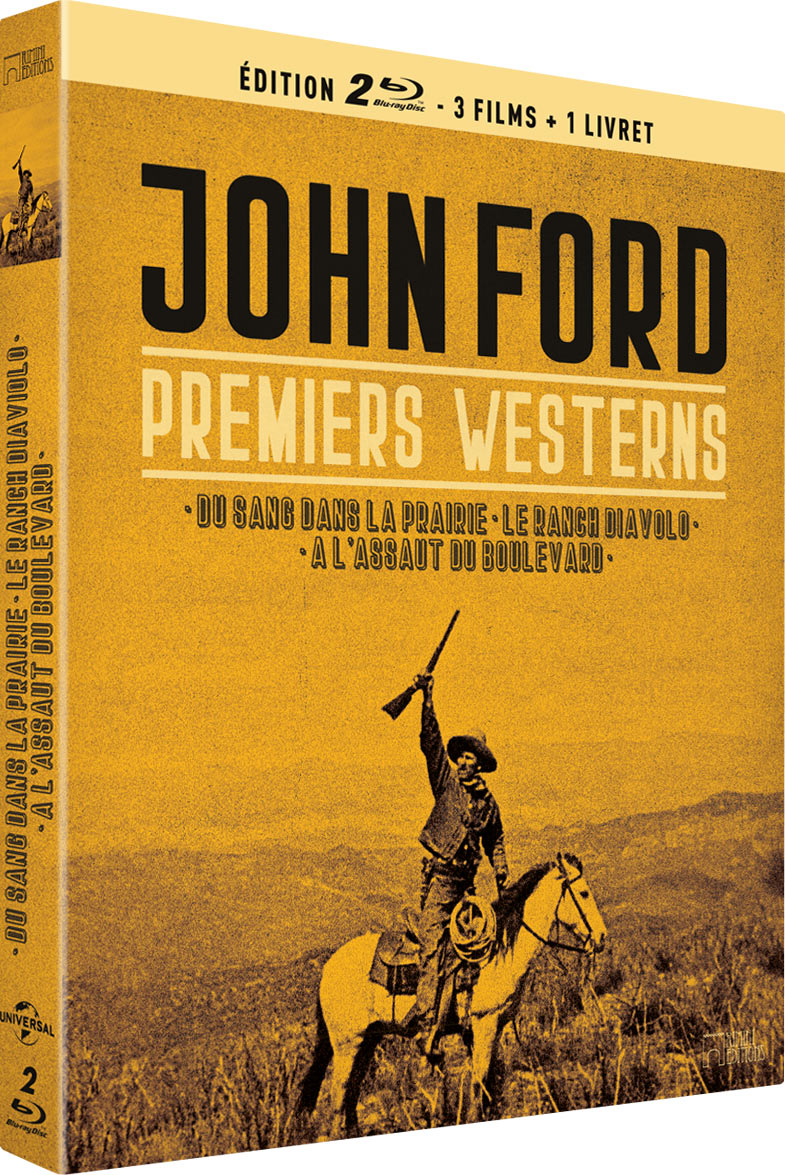 John Ford - Premiers westerns : Du sang dans la prairie + Le Ranch Diavolo + À l'assaut du boulevard (1917) - Blu-ray Édition Limitée