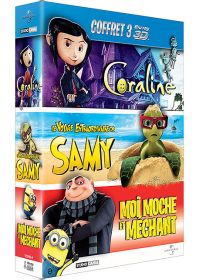 Coffret Blu-ray 3D Animation - Moi, moche et méchant + Le voyage extraordinaire de Samy + Coraline - Blu-ray 3D