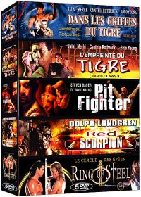 Action aventure - Coffret 5 films n° 2 : Dans les griffes du Tigre + L'empreinte du Tigre + Pit Fighter + Red Scorpion + Ring of Steel (Pack) - DVD