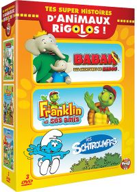 Tes super histoires d'animaux rigolos - Babar, les aventures de Badou + Franklin et ses amis + Les Schtroumpfs (Pack) - DVD
