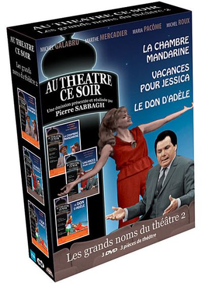 Les Grands noms du théâtre n° 2 - 3 pièces de théâtre : La chambre mandarine + Vacances pour Jessica + Le don d'Adèle (Pack) - DVD