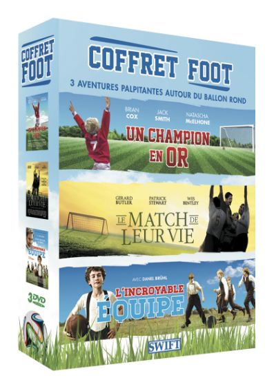 Coffret Football : Un champion en or + L'incroyable équipe + Le match de leur vie (Pack) - DVD