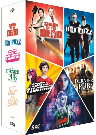 Edgar Wright - Coffret : Hot Fuzz + Shaun of the Dead + Le Dernier Pub avant la fin du monde + Scott Pilgrim + Last Night in Soho (Pack) - DVD