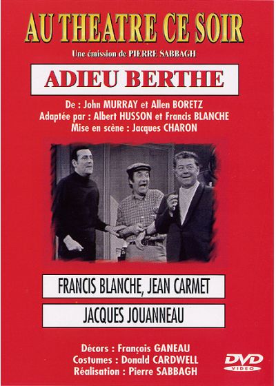 Adieu Berthe - DVD