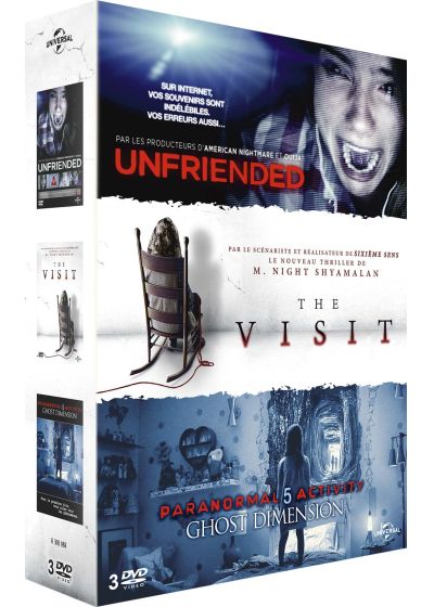 Coffret horreur : The Visit + Unfriended + Paranormal Activity 5 Ghost Dimension (Pack) - DVD