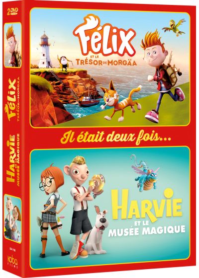 Il était deux fois... - Coffret : Félix et le trésor de Morgäa + Harvie et le musée magique (Pack) - DVD