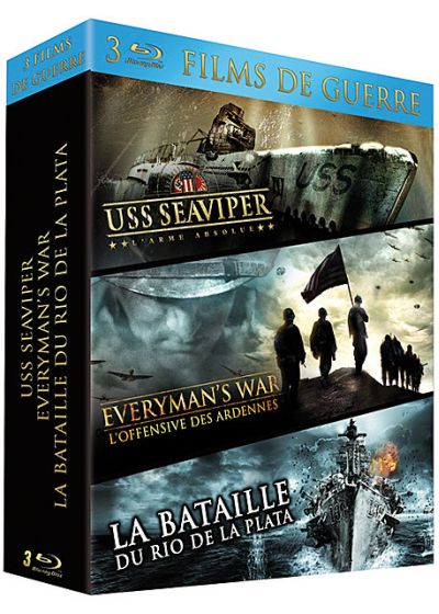 3 films de guerre : USS Seaviper + Everyman's War - L'offensive des Ardennes + La bataille du Rio de la Plata (Pack) - Blu-ray