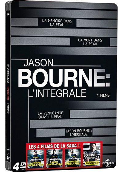 Jason Bourne - L'intégrale : La mémoire dans la peau + La mort dans la peau + La vengeance dans la peau + Jason Bourne : L'héritage (Pack Collector boîtier SteelBook) - DVD