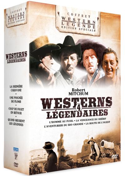 Robert Mitchum - 4 westerns légendaires : L'Homme au Fusil + La Vengeance du Shérif + La Route de l'Ouest + L'Aventurier du Rio Grande (Pack) - DVD