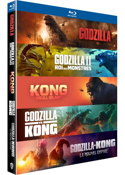 MonsterVerse (Godzilla/Kong) - Collection 5 films : Godzilla + Godzilla : Roi des monstres + Kong : Skull Island + Godzilla vs Kong + Godzilla x Kong : Le Nouvel Empire - Blu-ray