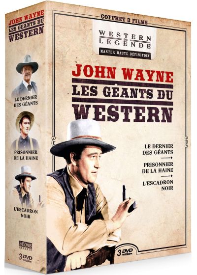 John Wayne - Les Géants du Western : Le Dernier des géants + Prisonnier de la haine + L'Escadron noir (Pack) - DVD