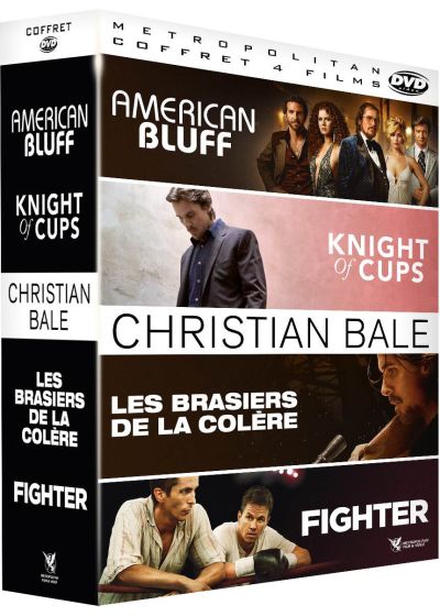 Christian Bale : American Bluff + Knight of Cups + Les Brasiers de la colère + Fighter (Pack) - DVD