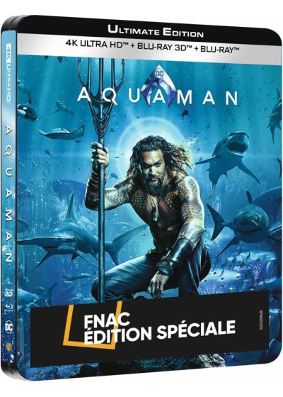 Aquaman (Ultimate Edition - 4K Ultra HD + Blu-ray 3D + Blu-ray + CD Bande Originale - Boîtier SteelBook Limité - Édition Spéciale FNAC) - 4K UHD