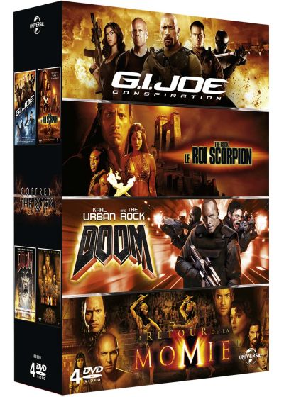 The Rock : G.I. Joe Conspiration + Le Roi Scorpion + Doom + Le retour de la Momie (Pack) - DVD