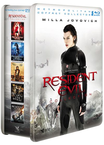 Resident Evil Collection : Resident Evil + Resident Evil : Apocalypse + Resident Evil : Extinction + Resident Evil : Afterlife + Resident Evil : Retribution (Coffret métal - Édition Limitée) - Blu-ray