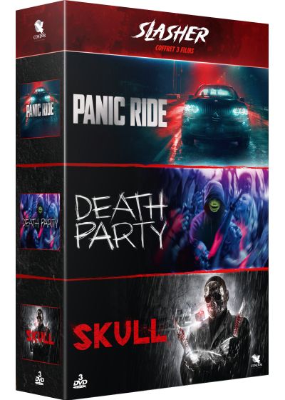 Slasher - Coffret 3 films : Panic Ride + Death Party + Skull (Pack) - DVD