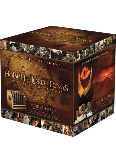 Le Hobbit et Le Seigneur des Anneaux, les trilogies (Édition collector "Middle Earth" - Blu-ray films versions longues + intégrale bonus + Livre Rouge de la Marche de l'Ouest + Peintures) - Blu-ray