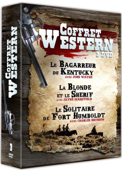 Coffret Western 3 films : Le Bagarreur du Kentucky + La Blonde et le shérif + Le Solitaire de Fort Humboldt (Pack) - DVD